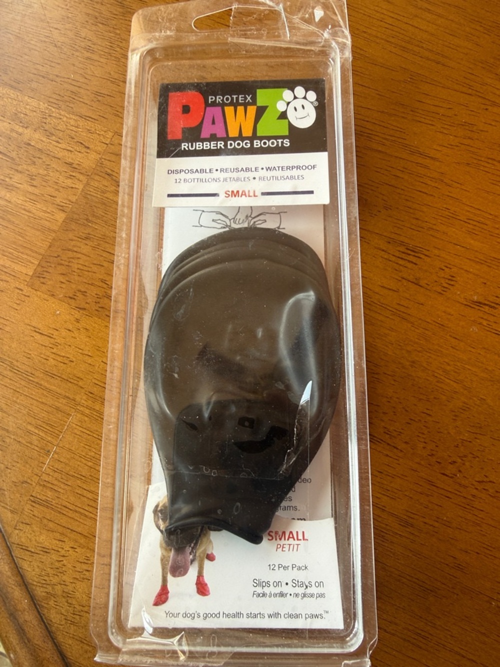 PAWZ Black Rubber Dog Boots Small - Pack